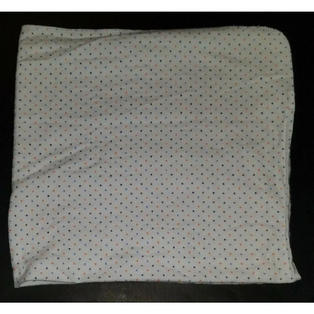 Garanimals Orange Blue Brown White Polka Dot Receiving Blanket Lovey 100% Cotton